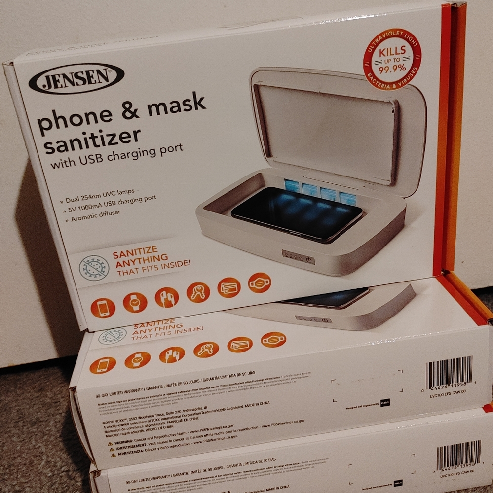 BRAND NEW! 3X JENSEN PHONE & MASK SANITIZER!